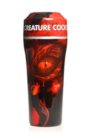 Creature Cocks Dragon Snatch Fiery Silicone Stroker by XR Brands with red dragon design