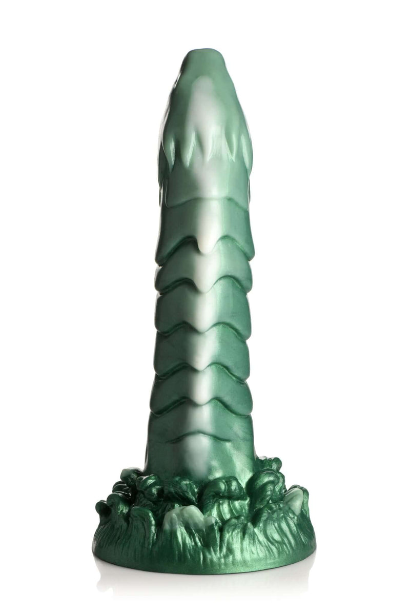 Mystical lake monster silicone dildo with dragon scales by XR Brands