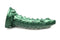 Mystical lake monster silicone dildo in iridescent green by XR Brands, dragon-inspired design with textured scaly shaft for G-Spot or P-Spot stimulation