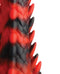 Close-up view of red and black scaly texture on Creature Cocks Demon Rising Scaly Dragon Silicone Dildo