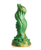 Creature Cocks Nebula Alien galactic green and gold silicone dildo with red eyes by XR Brands on white background