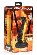 Creature Cocks Golden Mamba Silicone Dildo packaging displaying gold and black snake design by XR Brands.