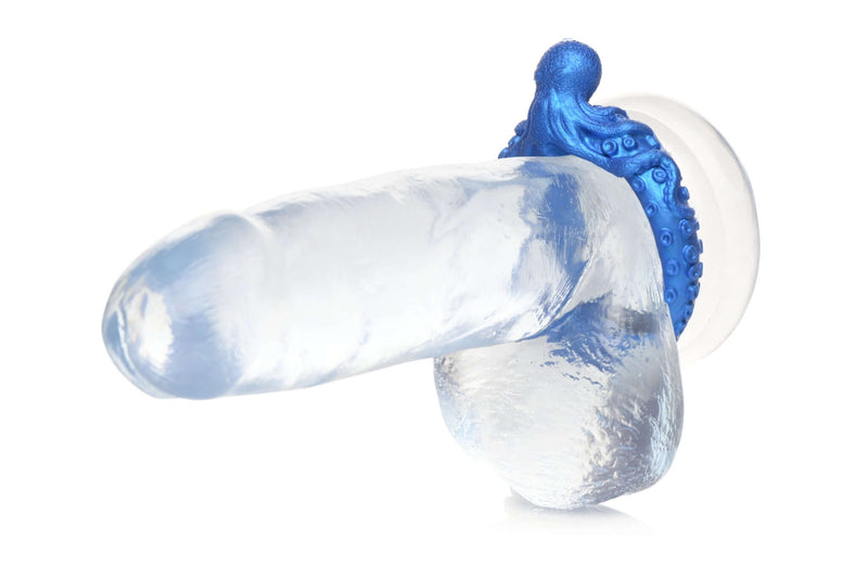 Poseidon's Octo-Ring silicone cock ring with octopus motif by Creature Cocks and XR Brands, enhancing intimate pleasure.