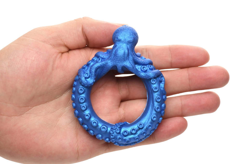 Poseidon's Octo-Ring Silicone Cock Ring with octopus design in hand