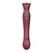 ZALO ZALO Queen Set G-spot PulseWave 17-function App-controlled Rechargeable Silicone Vibrator with Suction Sleeve Wine Red at $129.99