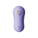 ZALO Unicorn Set Suction Massager in Berry Violet, featuring a sleek design with a gold unicorn emblem on the purple device.