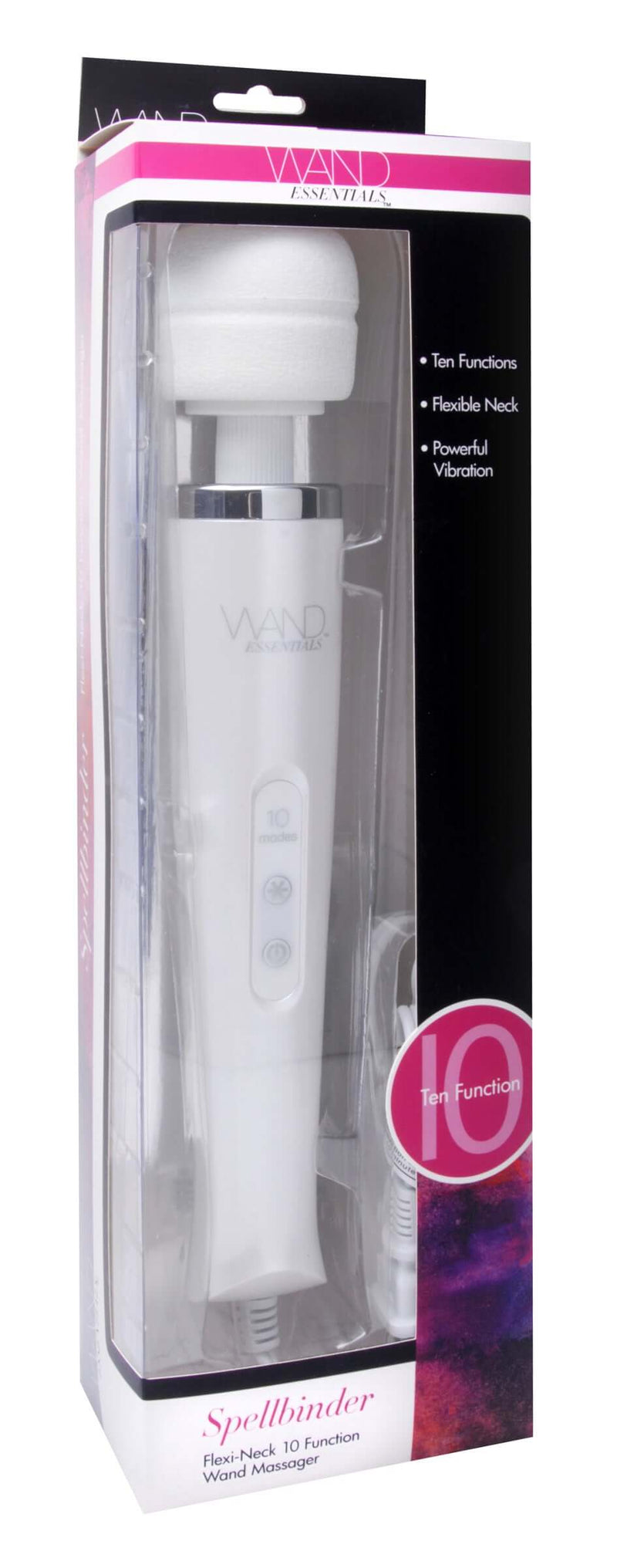 XR Brands WAND ESSENTIALS SPELLBINDER FLEXI NECK 10 FUNCTION WAN at $48.99