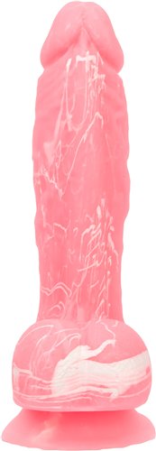 BMS Enterprises Addiction 100% Silicone Brandon 7.5 inches Pink Glow In The Dark Realistic Dildo* at $39.99