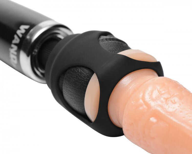 XR Brands Wand Essentials Strap Cap Harness For Dildos Black at $19.99