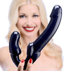 XR Brands Strap U Revolver Strapless Strap On Dildo Black at $31.99