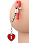 XR Brands Master Series Charmed Heart Padlock Nipple Clamps at $14.99