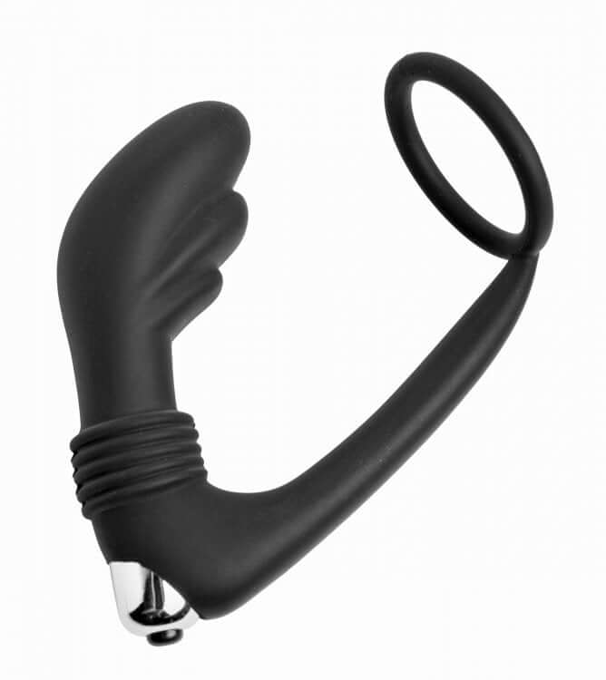 XR Brands Prostatic Play Nova Silicone Cock Ring and Prostate Vibe Black at $34.99
