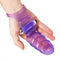 XR Brands Frisky Double Finger Banger Vibrating G-Spot Glove Purple at $18.99