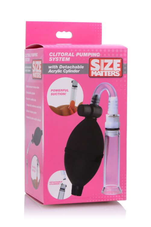 XR Brands Clitoral Pumping System with Detachable Acrylic Cylinder at $21.99