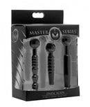 XR Brands MASTER SERIES DARK RODS 3 PIECE PENIS PLUG SET SILICONE at $30.99