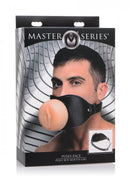 XR Brands Master Series Pussy-Face Pussy Boy Mouth Gag Black Straps at $49.99