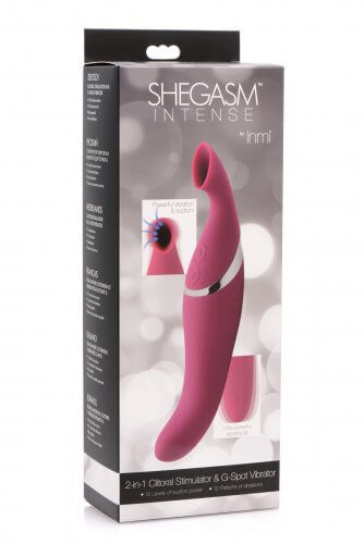 XR Brands INMI SHEGASM INTENSE 2 IN 1 CLITORAL STIMULATOR & G SPOT VIBE at $64.99