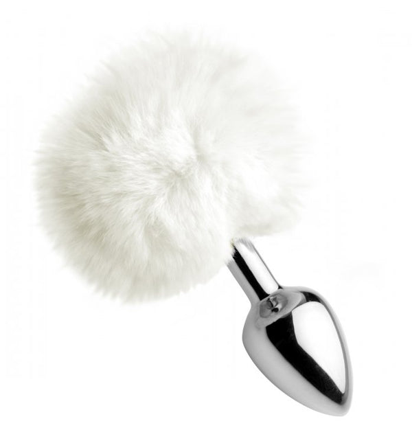 XR Brands Tailz White Fluffy Bunny Tail Anal Plug at $21.99