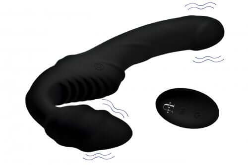 XR Brands Strap U Pro Rider 9X Strapless Strap On with Remote Control Black at $74.99