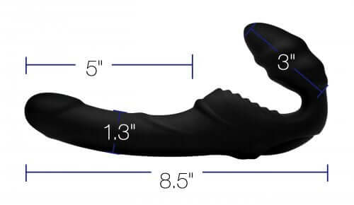 XR Brands Strap U Pro Rider 9X Strapless Strap On with Remote Control Black at $74.99