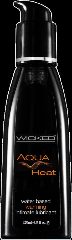 Wicked Aqua Heat Water Based Lubricant 4 Oz