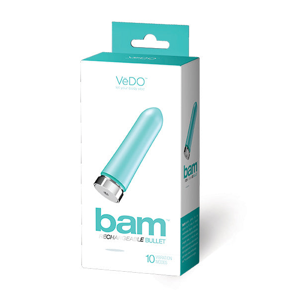 Vedo Vedo Bam Rechargeable Bullet Vibrator Tease Me Turquoise at $39.99