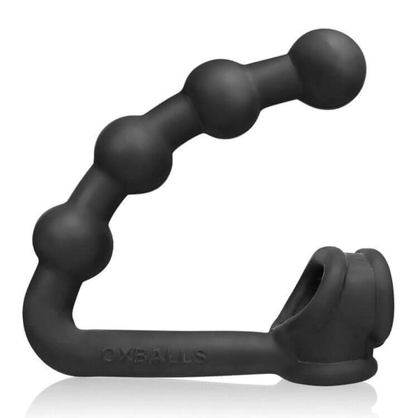 Oxballs Buttballs Asslock and Cock Sling Silicone Black - FlexTPR Butt Plug for Intense Ass Workout with Built-in Cock Sling