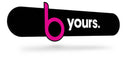 B Yours Plus logo in black and pink from Blush Novelties.
