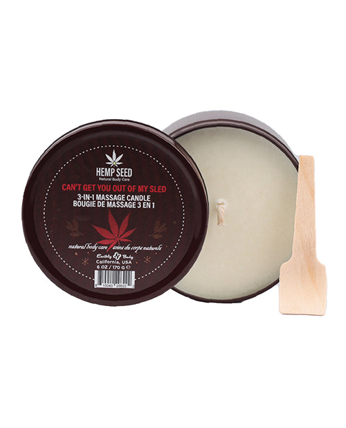 HEMP SEED 3-IN-1 CANT GET YOU OUT OF MY SLEIGH CANDLE 6 OZ-1