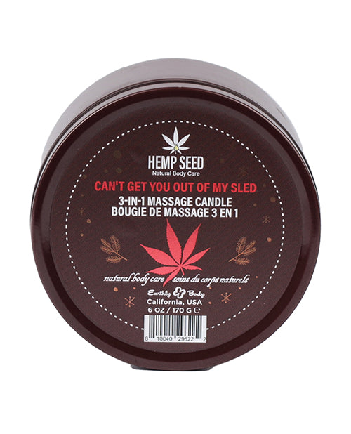 HEMP SEED 3-IN-1 CANT GET YOU OUT OF MY SLEIGH CANDLE 6 OZ-2