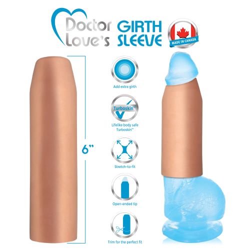 Doctor Love Doctor Love Girth Sleeve 2 inches Extra Girth Light Flesh 7 inches Trim To Fit at $15.99