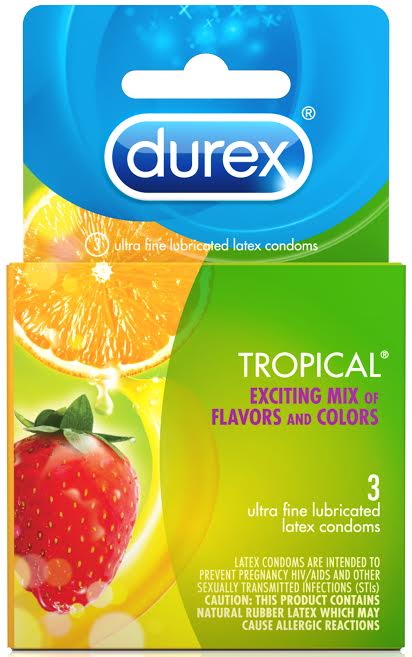 Paradise Products DUREX TROPICAL 3 PACK at $2.99