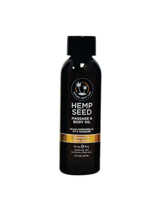 Earthly Body Dreamsicle Hemp Seed Massage Oil 2oz Bottle