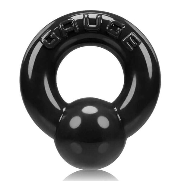 Gauge Cock Ring by Oxballs in black, made from Super Flex TPR for comfort, flexibility, and a perfect fit.