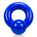 Oxballs Gauge Cock Ring in blue made from Super Flex TPR material, featuring a squishy and blubbery texture for intimate experiences