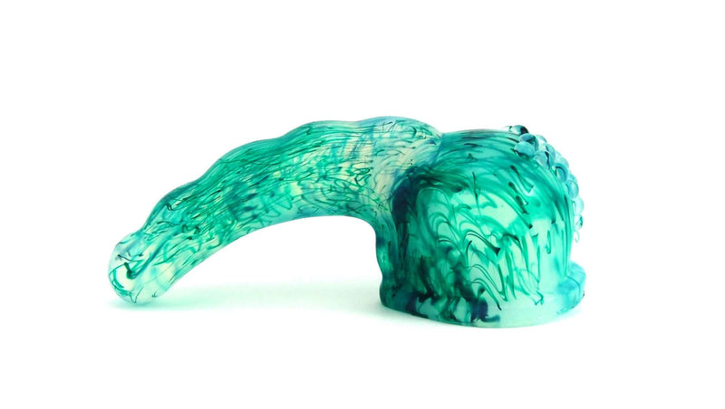 Vixen Creations Gee Whizzard Green Marble Attachment for Hitachi Magic Wand external massager, crafted from silicone for G-spot stimulation