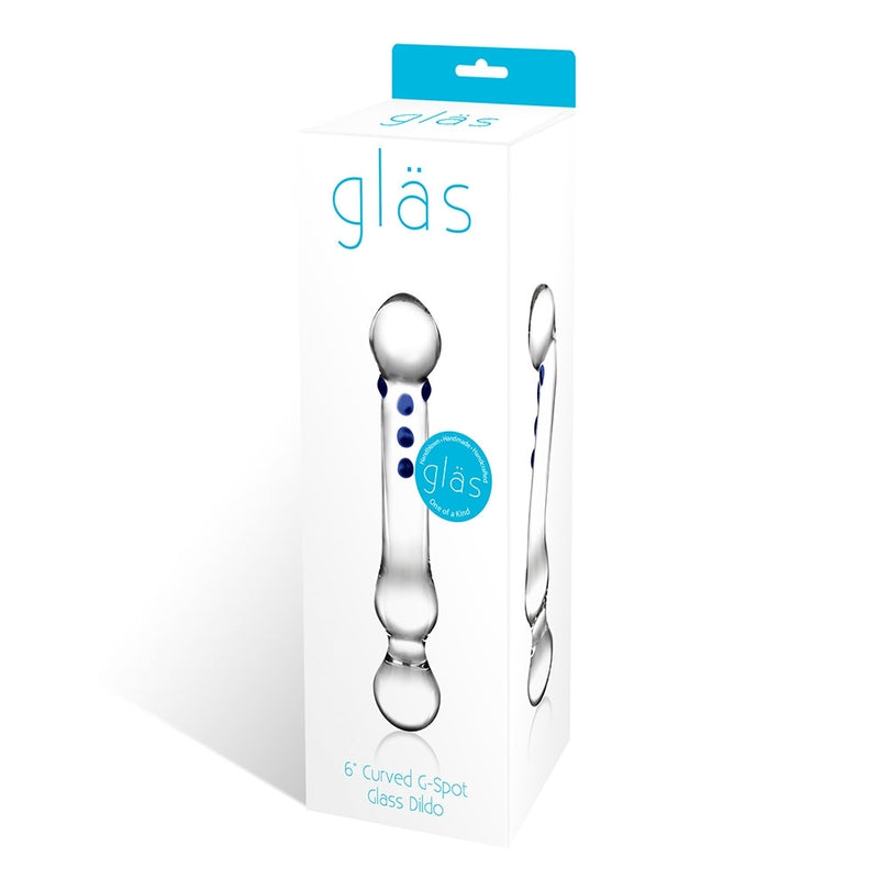 GLAS 6" Curved G-Spot Glass Dildo