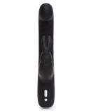 Black Happy Rabbit Slimline G-Spot Rechargeable Vibrator by Lovehoney with slimline design and 15 vibration settings.