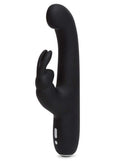Sleek black Happy Rabbit Slimline G-Spot Vibrator with dual stimulation design by Lovehoney