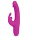 Purple Happy Rabbit Slimline Vibrator with clitoral stimulator and multiple settings.