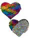 Pastease PASTEASE RAINBOW & SILVER GLITTER COLOR CHANGING SEQUIN HEART at $7.99
