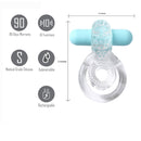 Maia Toys Jayden Rechargeable Vibrating Ring Erection Enhancer Transparent Sleeve at $23.99