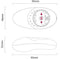 ZALO Jeanne App-controlled Rechargeable Personal Massager size dimensions illustration