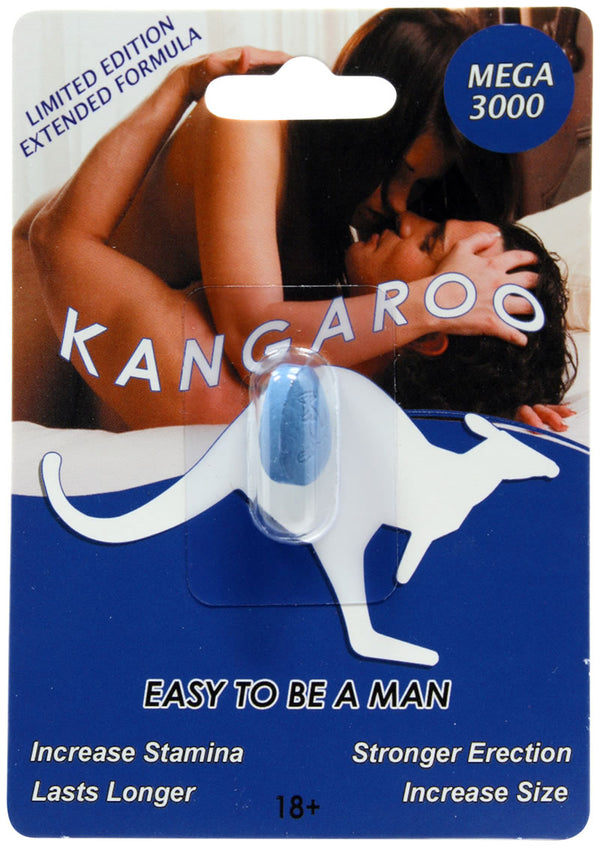 Assorted Pill Vendors KANGAROO FOR HIM MEGA 3000 BLUE 36PC DISPLAY (NET) at $155.99