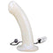 Vixen Creations Vixen Creations Vixskin Leo Vibrating G-Spot Curved Silicone Dildo with Suction Cup Ivory Shimmer at $63.99