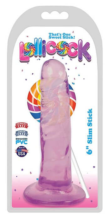 CURVE NOVELTIES Lollicock 6 inches Slim Stick Grape Ice Purple Dildo at $12.99