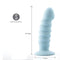 Maia Toys Paris 6 Inches Silicone Ribbed Dong Blue at $23.99