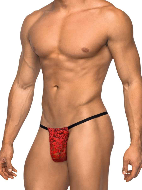 POSING STRAP STRETCH LACE RED O/S-0