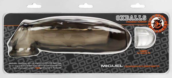 Oxballs Miguel Uncut Cocksheath packaging showing realistic design and Flex-TPR material