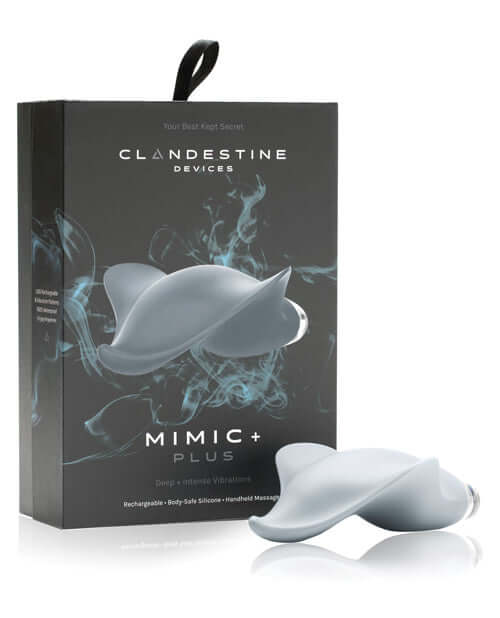 CLANDESTINE DEVICES Clandestine Devices Mimic Plus 14-function Flexible Rechargeable Silicone Vibrator Stealth Grey at $119.99